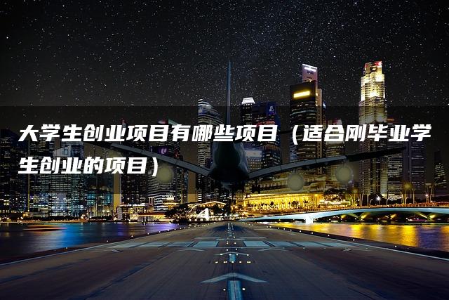 大学生创业项目有哪些项目（适合刚毕业学生创业的项目）