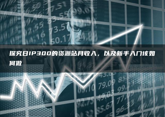 探究日IP300的资源站月收入，以及新手入门该如何做