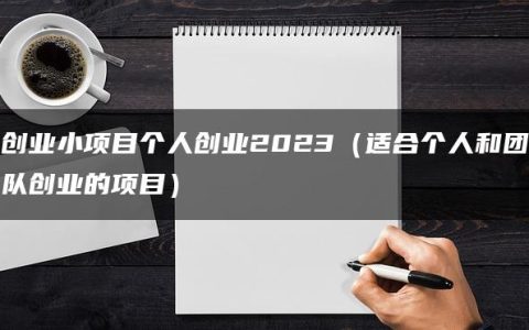创业小项目个人创业2023（适合个人和团队创业的项目）