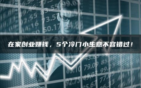在家创业赚钱，5个冷门小生意不容错过！