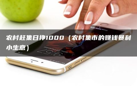 农村赶集日挣1000（农村集市的赚钱暴利小生意）