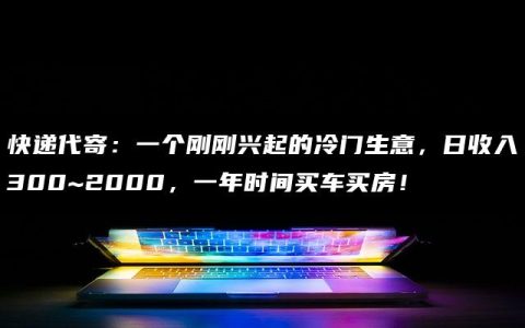 快递代寄：一个刚刚兴起的冷门生意，日收入300~2000，一年时间买车买房！
