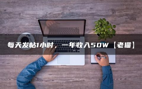 每天发帖1小时，一年收入50W【老猫】