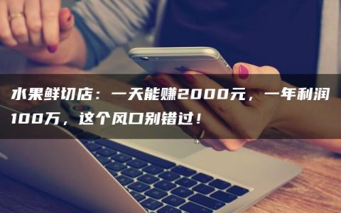 水果鲜切店：一天能赚2000元，一年利润100万，这个风口别错过！