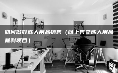 如何做好成人用品销售（网上售卖成人用品暴利项目）