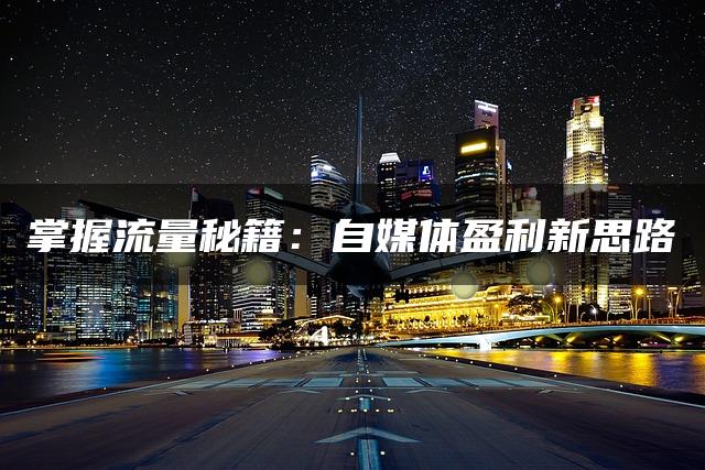 掌握流量秘籍：自媒体盈利新思路